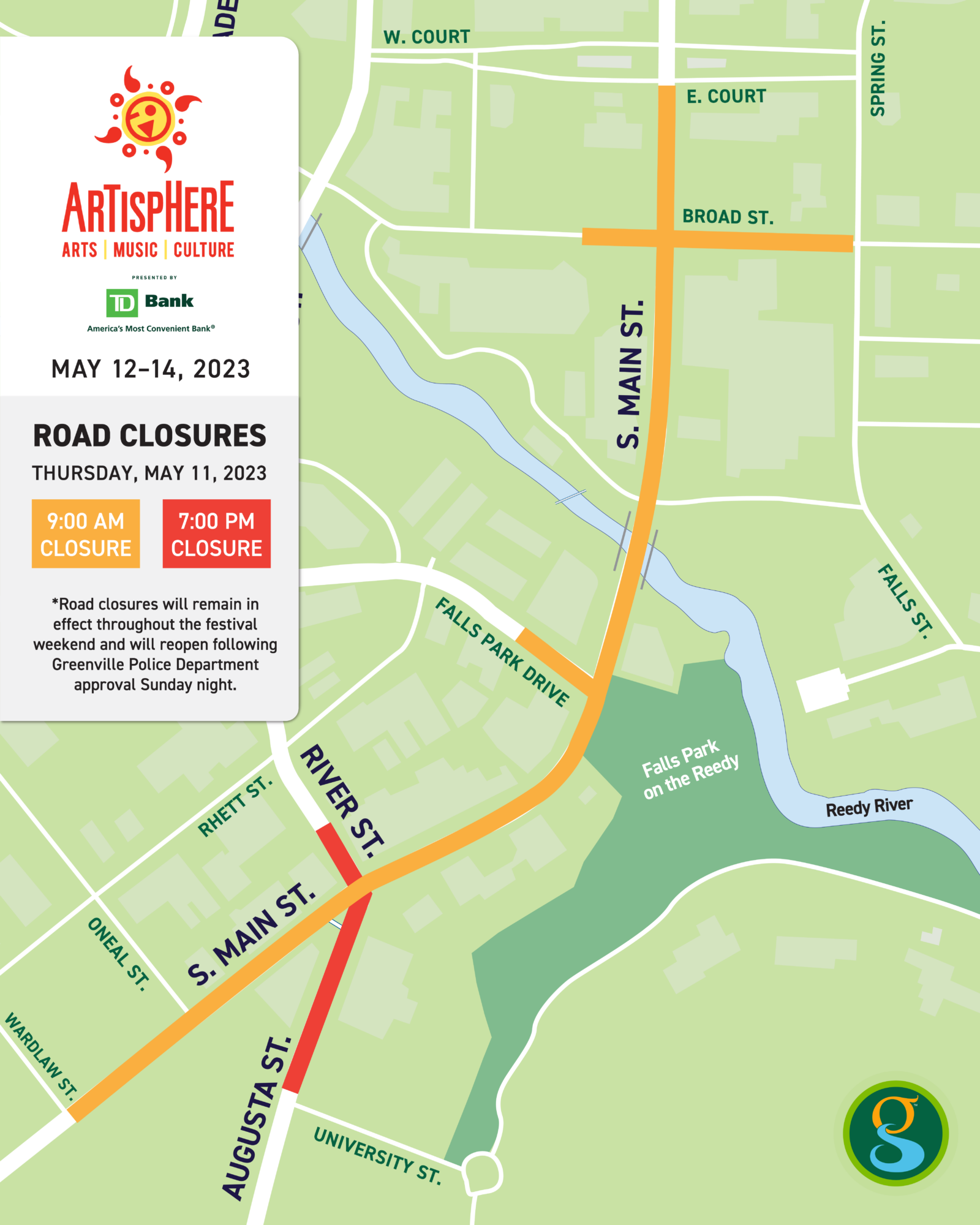 Artisphere Road Closures 2023 1 1 